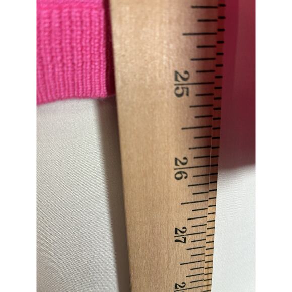 Baker Golf Womens S NWT Pink Silk Cashmere Golf Tee Print V-Neck Sweater Preppy - Picture 8 of 8